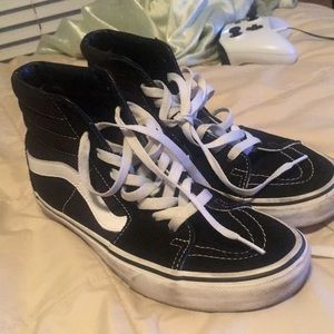 Black high top Vans